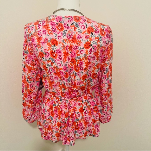 Lucky Brand (NEW) Floral Print Wrap Top - Picture 3 of 9